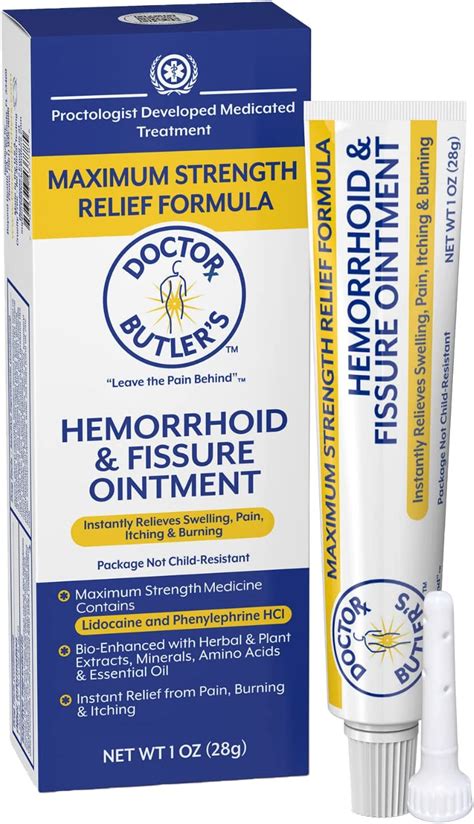 buy doctor butler s hemorrhoid and fissure ointment hemorrhoid treatment with phenylephrine hci