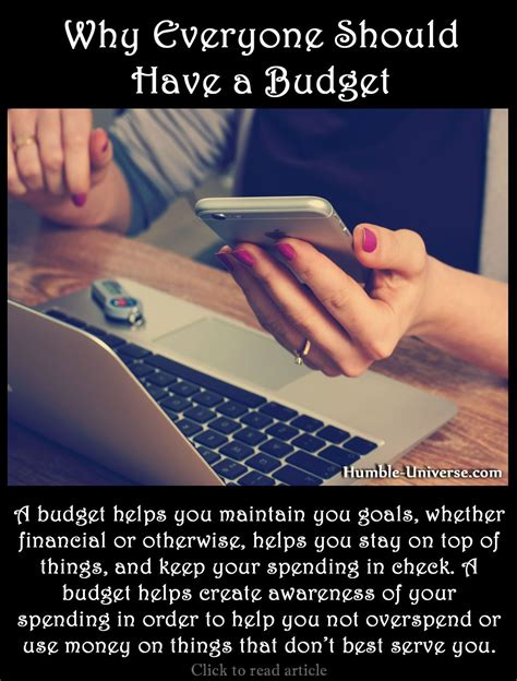 Why Everyone Should Have A Budget Humble Universe Budgeting Budget