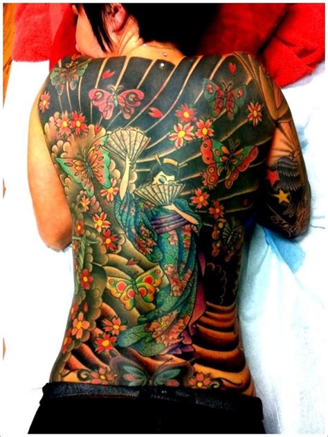 Japanese traditional hannya mask tattoos. Geisha Tattoos And Meanings-Geisha Tattoo Designs And ...