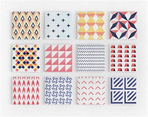 Geometry Watercolor Vector Patterns By Pixelbuddhagraphic On Envato