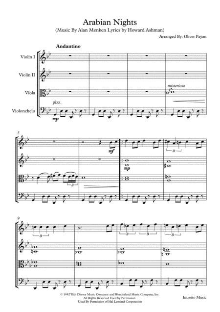 Arabian Nights By Alan Menken Digital Sheet Music For Score And Parts Download And Print A0