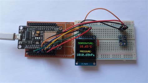 Esp8266 Nodemcu Interface With Bmp280 Sensor And St7789 Tft