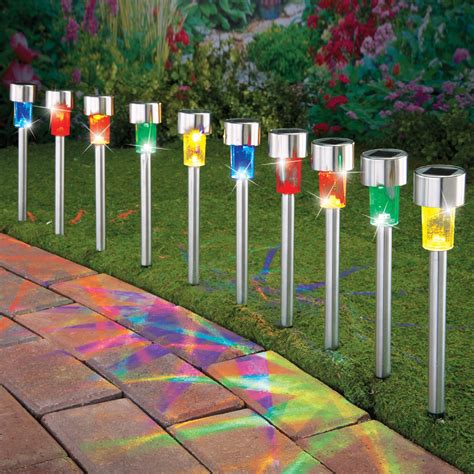 Stainless Steel Solar Path Lights Set Of 10 Collections Etc