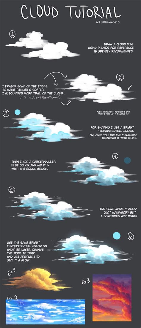How To Draw Clouds Digital Aesthetic Drawing