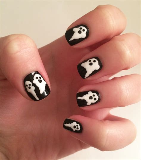 spooky ghosts nail art tutorial wixterish