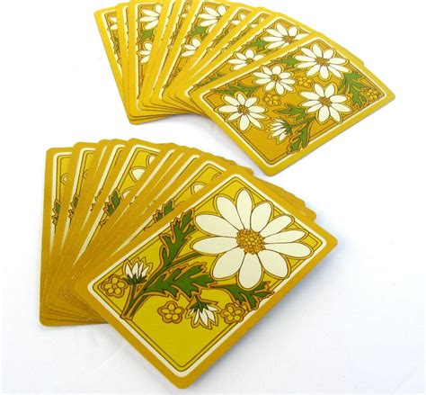 20 Vintage Daisy Playing Cards Daisy Wedding Decor Spring Etsy Uk
