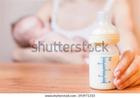Mother Holding Baby Bottle Breast Milk Stock Photo 293971310 Shutterstock