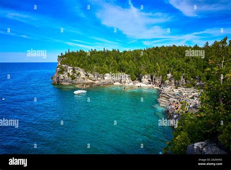 The Grotto Tobermory Bruce Peninsula National Park Ontario Canada Stock