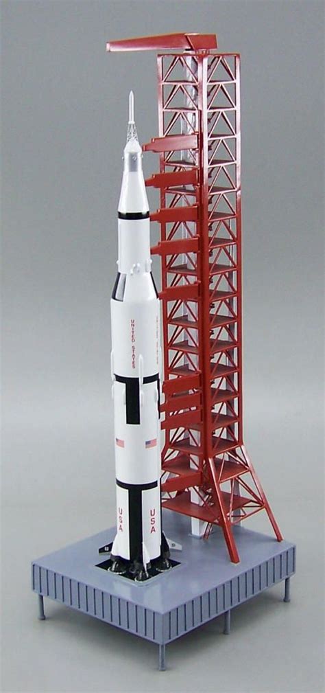 Nasa Apollo Saturn V Rocket On Tower Launch Pad 1 200 Scale Mahogany