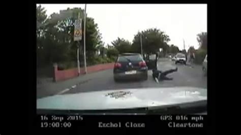 Police Chase Film Shows Newport Driver Jump From Car Bbc News