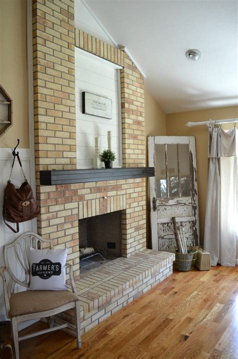 How To Paint A Brick Fireplace Little Vintage Nest