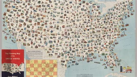 Visit Every Place On This Vintage Us Map For The Most Epic Road Trip