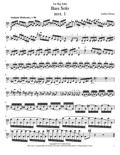 Download and print bass guitar sheet music on jellynote. Bass Solo (Gibson, Ashlin Tyler) - IMSLP: Free Sheet Music PDF Download