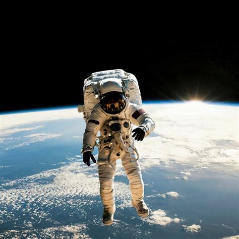 Premium Ai Image Astronaut Spaceman Do Spacewalk While Working For