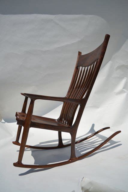 Hand Crafted Black Walnut Maloof Style Rocking Chair By Myrtle Grove