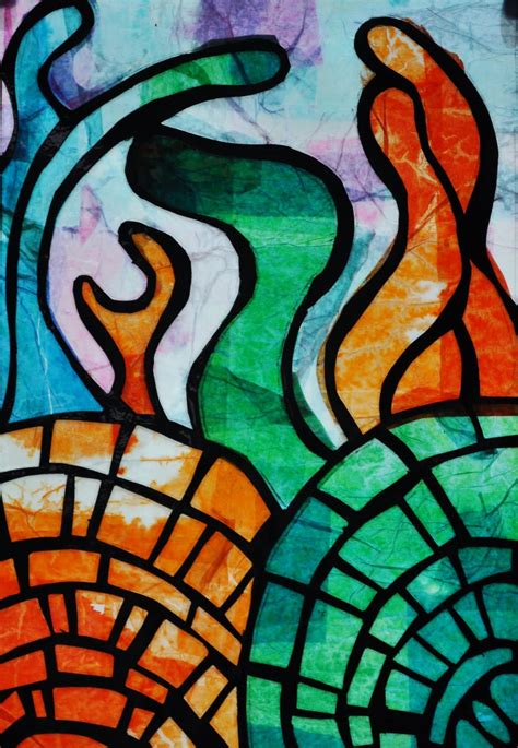 However, stained glass, particularly in kitchens can be incredibly modern. I teach art: Stained Glass Window Designs in Paper