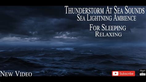 ⚡️ Thunderstorm At Sea Sounds For Sleeping 🎧 Relaxing Thunder Rain
