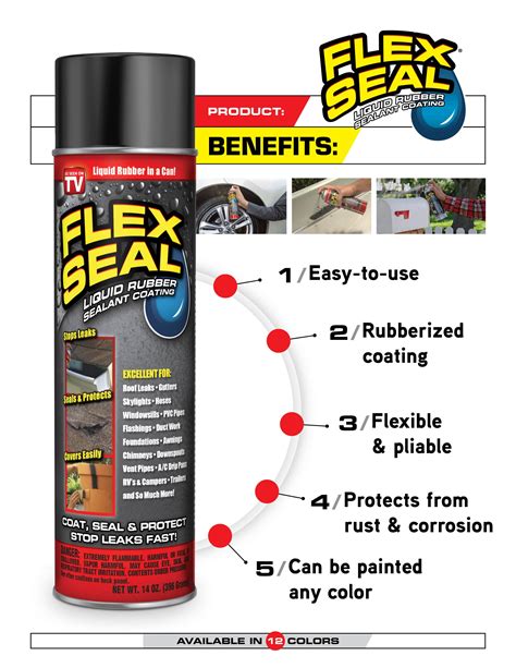 Flex Seal Aerosol Liquid Rubber Sealant Coating 14 Oz Black