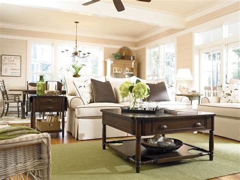 Neutral And Green Living Room Hgtv