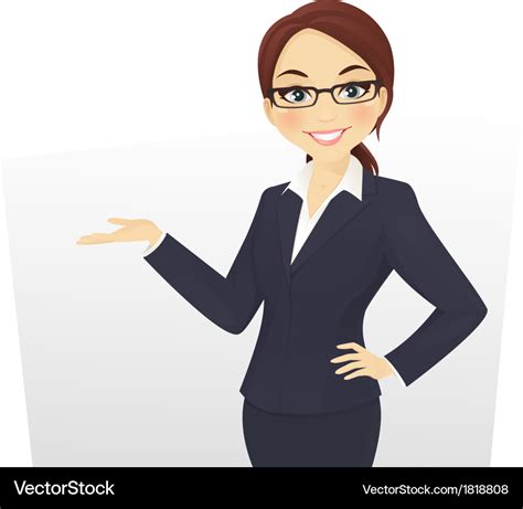 Business Woman Dessin Cartoon Business Woman At Workplace Laptop