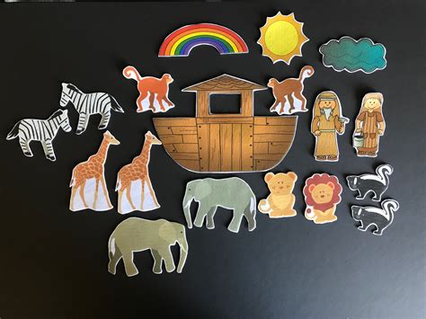 Noahs Ark Bible Story Felt Board Set Flannel Board Etsy