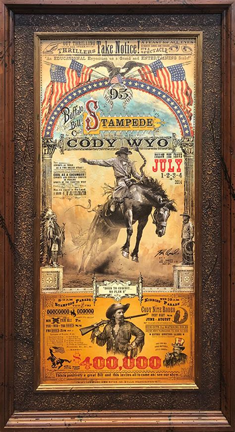 Bob Coronato 2014 Buffalo Bill Cody Stampede Rodeo Poster
