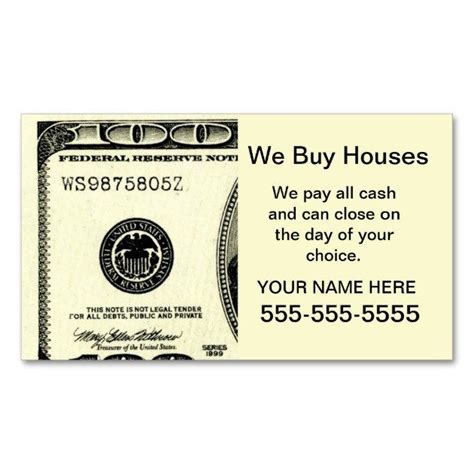 We have low prices on business card printing. We Buy Houses Business Card | Zazzle | We buy houses, Home ...