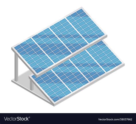 Solar Panel Or Photovoltaic Module As Electric Vector Image