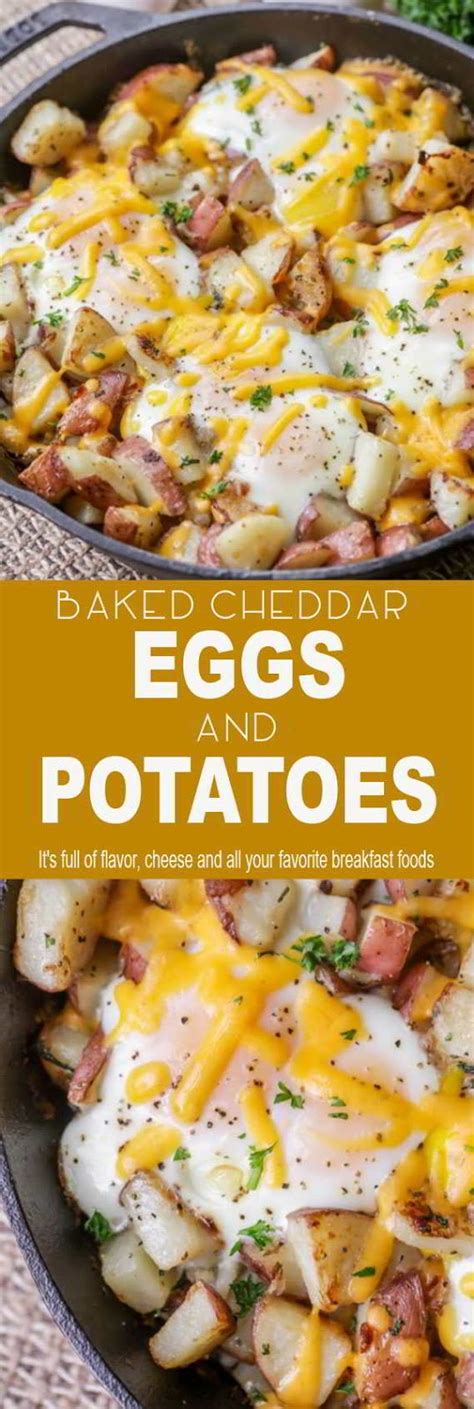 Baked Cheddar Eggs And Potatoes My Zuperrr Kitchen