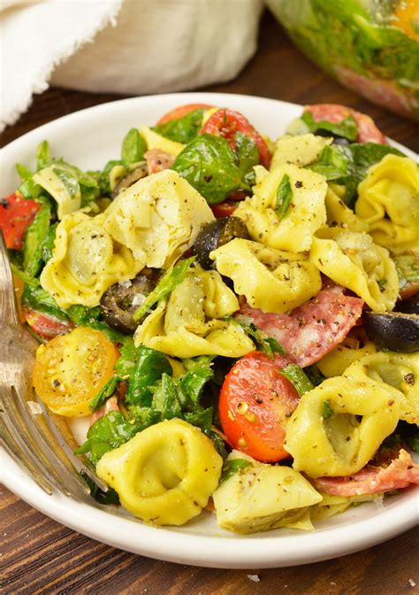 I could never be a food magazine editor or similar. Spinach Tortellini Italian Pasta Salad Recipe - video ...