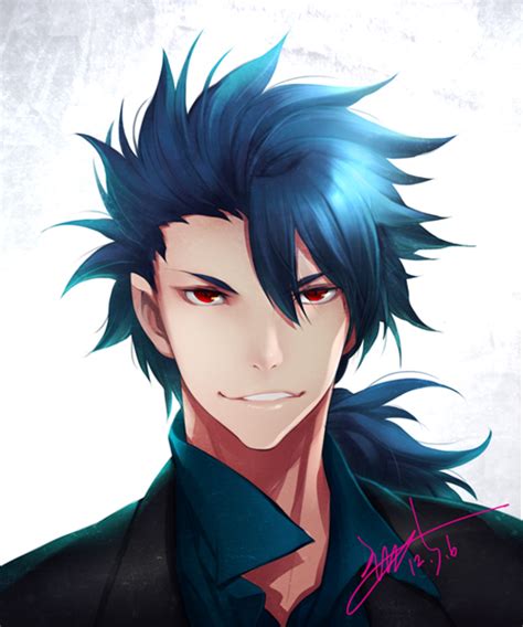 Blue Anime Anime Blue Hair Anime Guy Long Hair