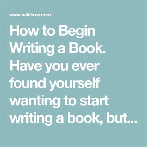 How To Begin Writing A Book Writing A Book Beginning Writing Start