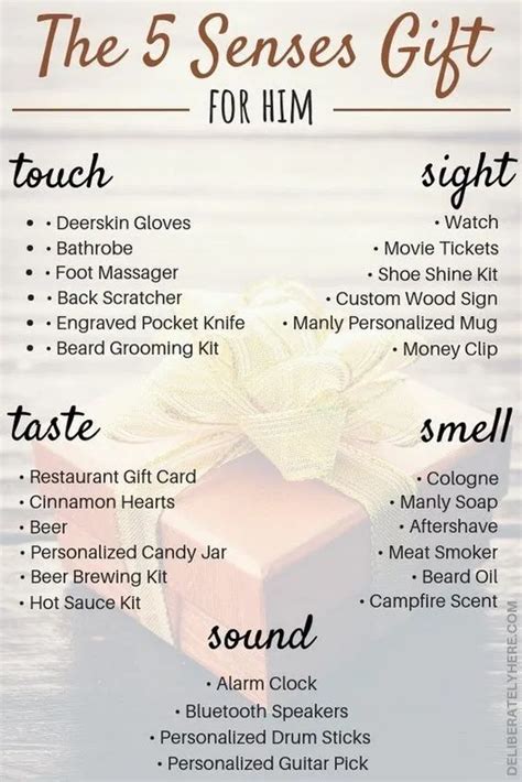24 The Senses Gift Ideas For Him FINALLY A Gift Your Man Will Love