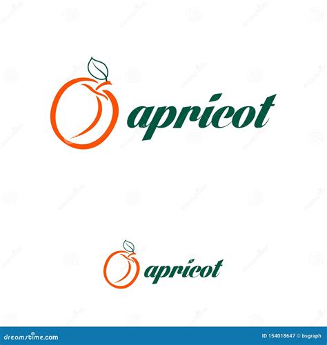 Modern Apricot Logo Design Template Stock Illustration Illustration