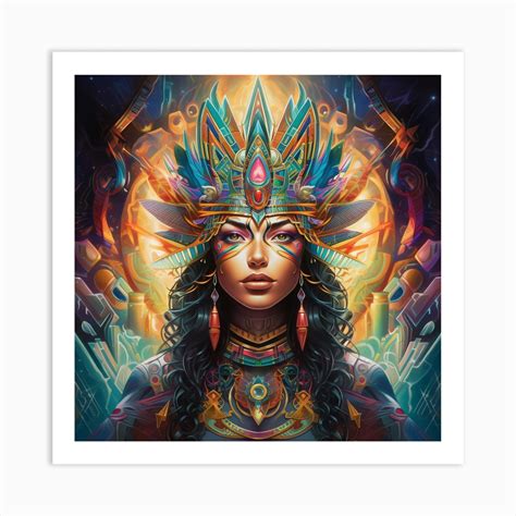 Psychedelic Woman Psychedelic Egyptian Goddess Art Print By Boris M Fy