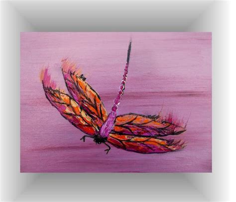 Dragonfly Insect Original Painting Modern Wall Art Acrylic Etsy