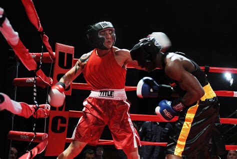 Two Boxers Fighting In The Ring Image Free Stock Photo Public