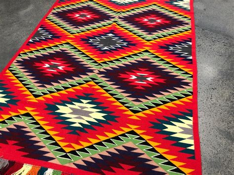 Lot Navajo Germantown Hand Woven Blanketrug