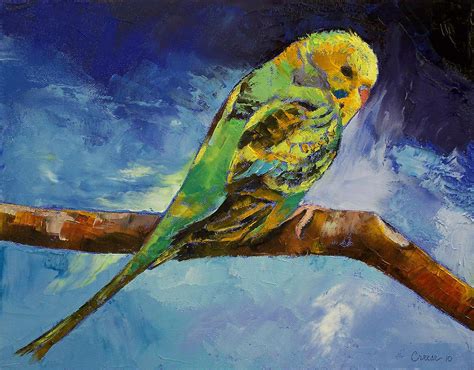 Wild Parakeet Painting By Michael Creese Pixels