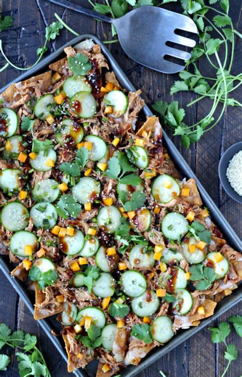 slow cooker asian pulled chicken nachos the foodie physician
