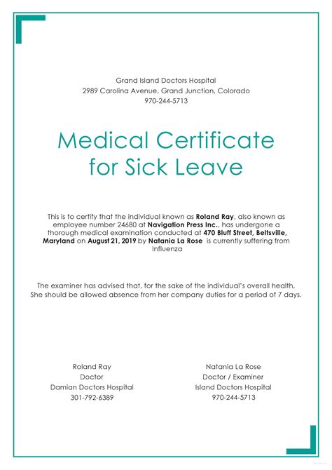Free Fake Medical Certificate Template Professional Template