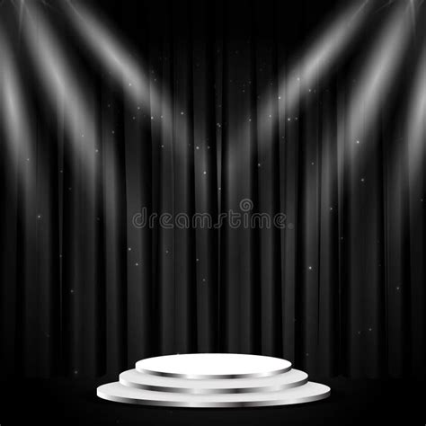 Black Stage Curtain Background Stock Vector Illustration Of Drama