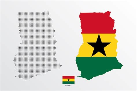 Premium Vector Set Of Political Maps Of Ghana With Regions Isolated