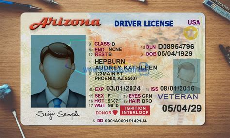Arizona Driver License Psd Template