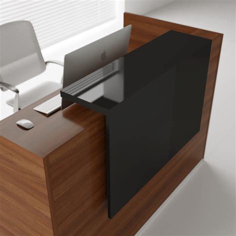 Tera L Shaped Reception Desk Wlight Panel By Mdd Office Furniture
