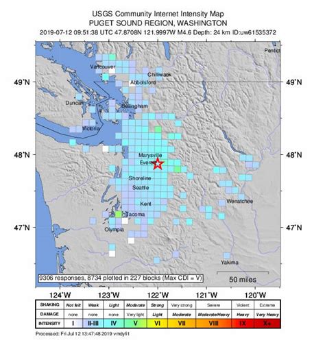 Earthquake Rattles Washington State Felt On Bcs South Coast