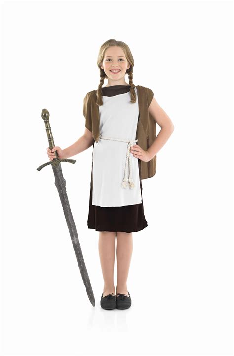 Girls Viking Girl Costume For Nordic Fancy Dress Kids Childrens Ebay