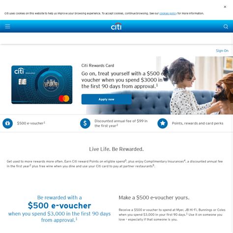 Check spelling or type a new query. Citi Rewards Credit Card - $500 eVoucher ($3000 Spend First 90 Days) + $99 Annual Fee 1st Year ...