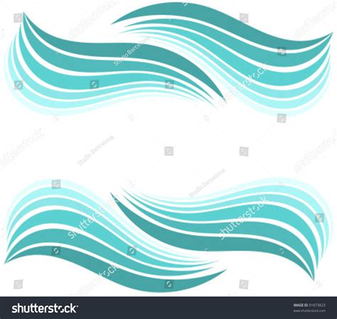 Download Water Waves Border Vector Illustration Design Stock Vector ...