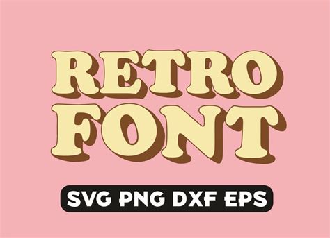Vintage Font Retro Font Groovy Font 70s Alphabet 80s Etsy